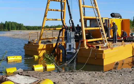 Portable Suction Dredge Testing - Leader Dredger